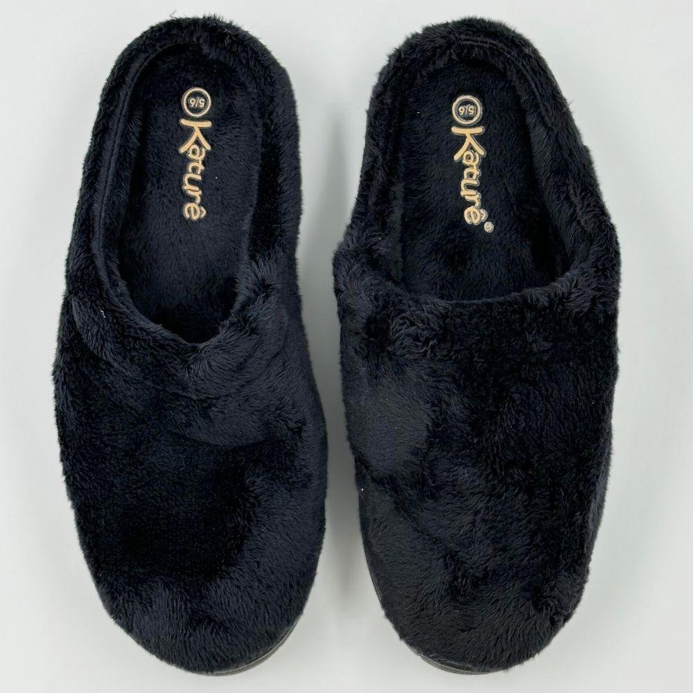 Pantufa Katurê em Fleece Feminino Preto 4