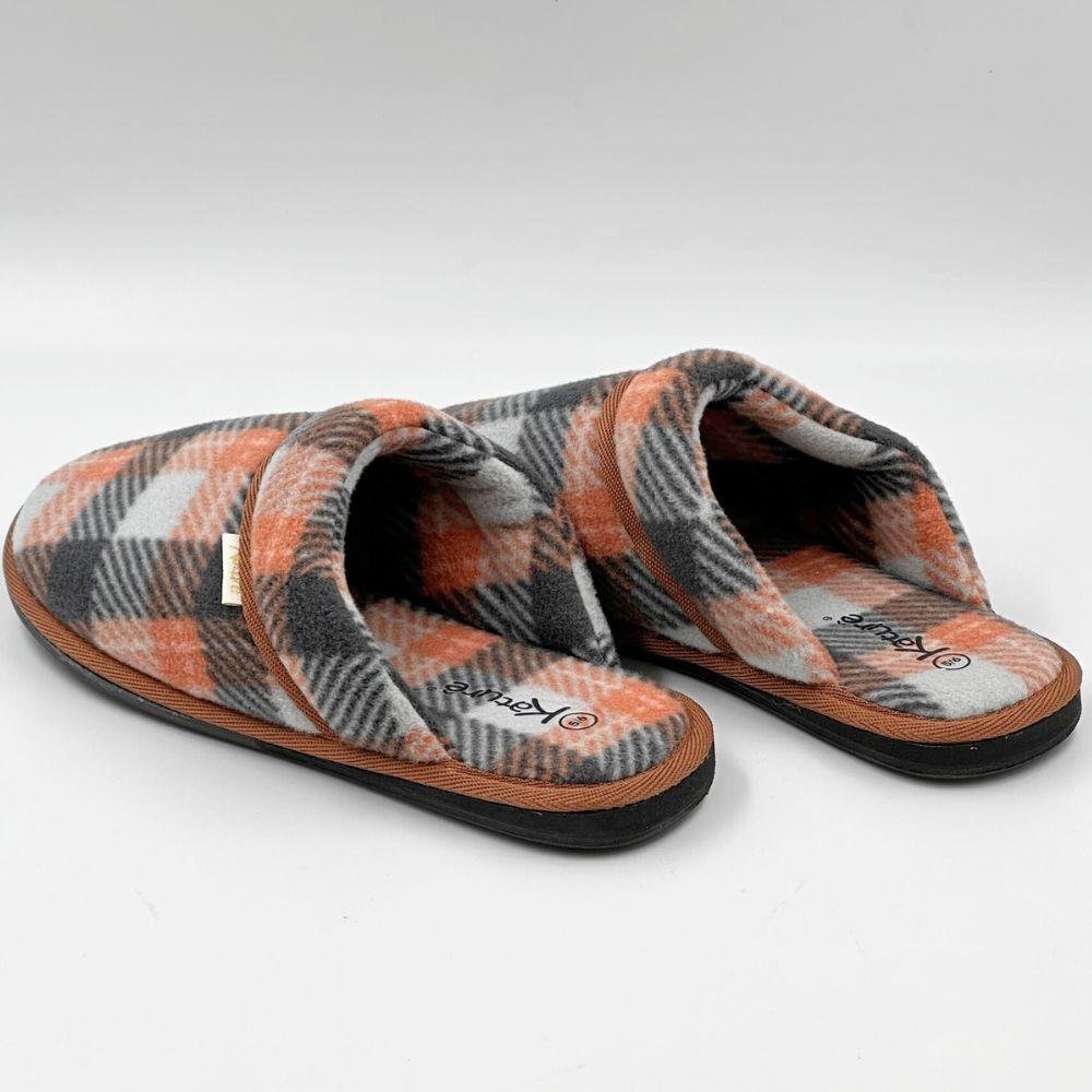 Chinelo Katurê Pantufa Xadrez em Soft Unissex Laranja 3