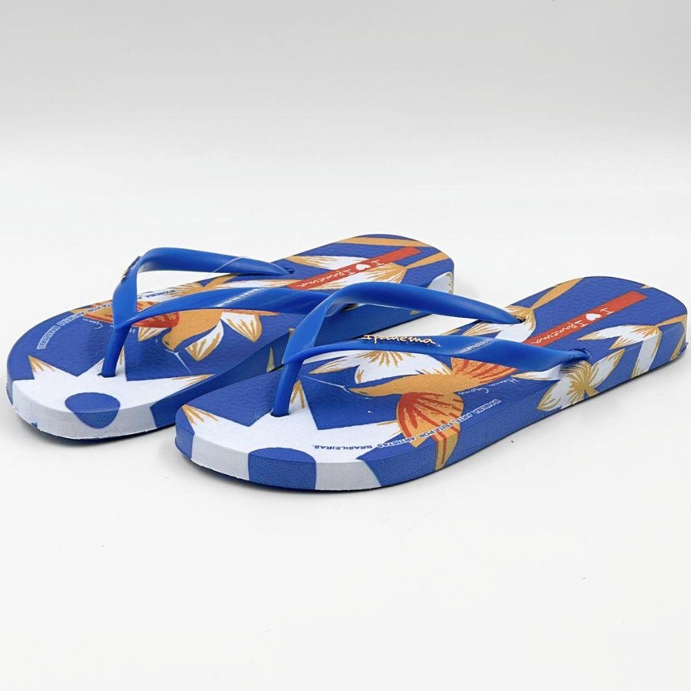 Chinelo Ipanema Estampado Tira Fina Arte Ad Feminino Azul/Amarelo 2