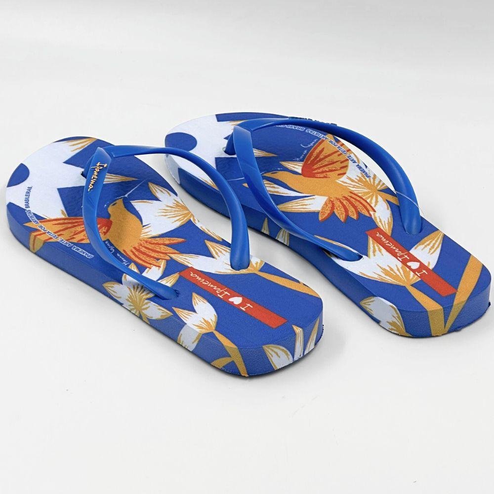 Chinelo Ipanema Estampado Tira Fina Arte Ad Feminino Azul/Amarelo 3