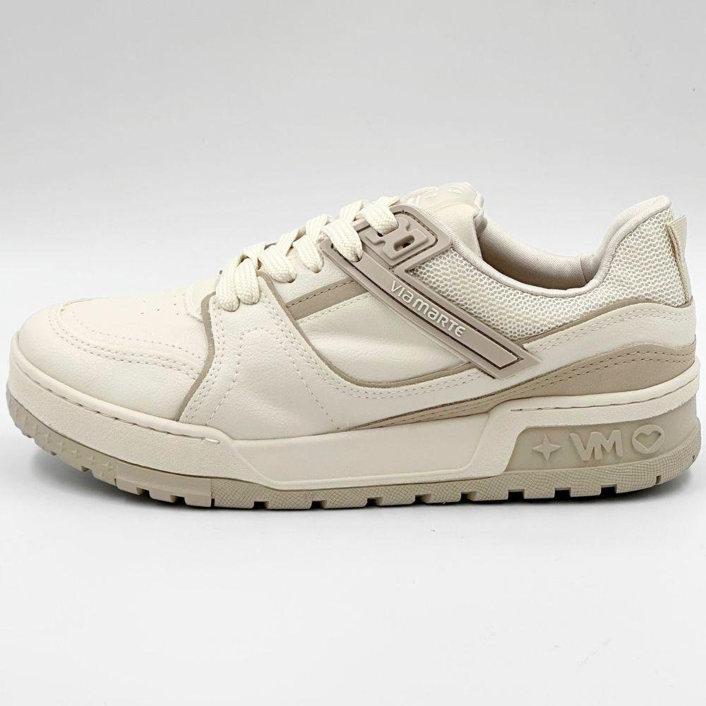 Tênis Via Marte Casual Flatform Feminino Marfim/Saara 1