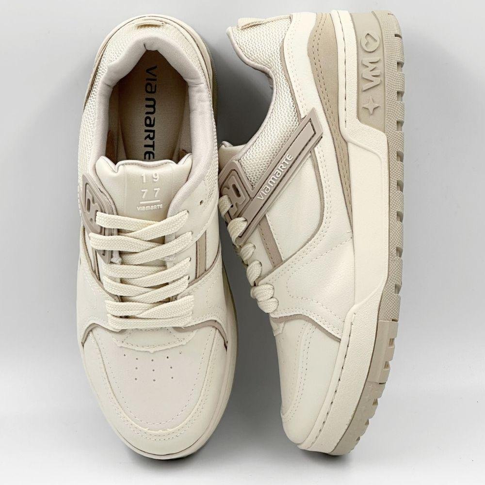 Tênis Via Marte Casual Flatform Feminino Marfim/Saara 4