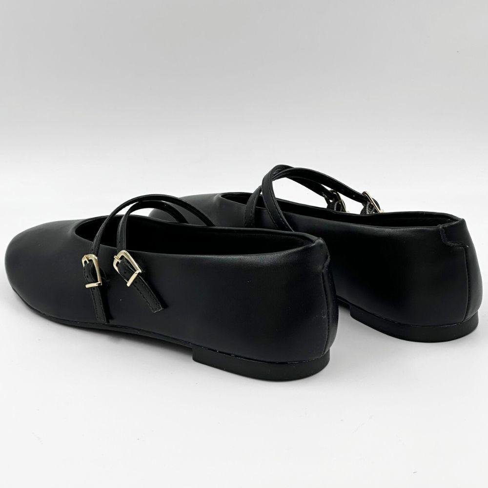 Sapatilha Sua Cia Boneca com Tiras Feminina Preto 3