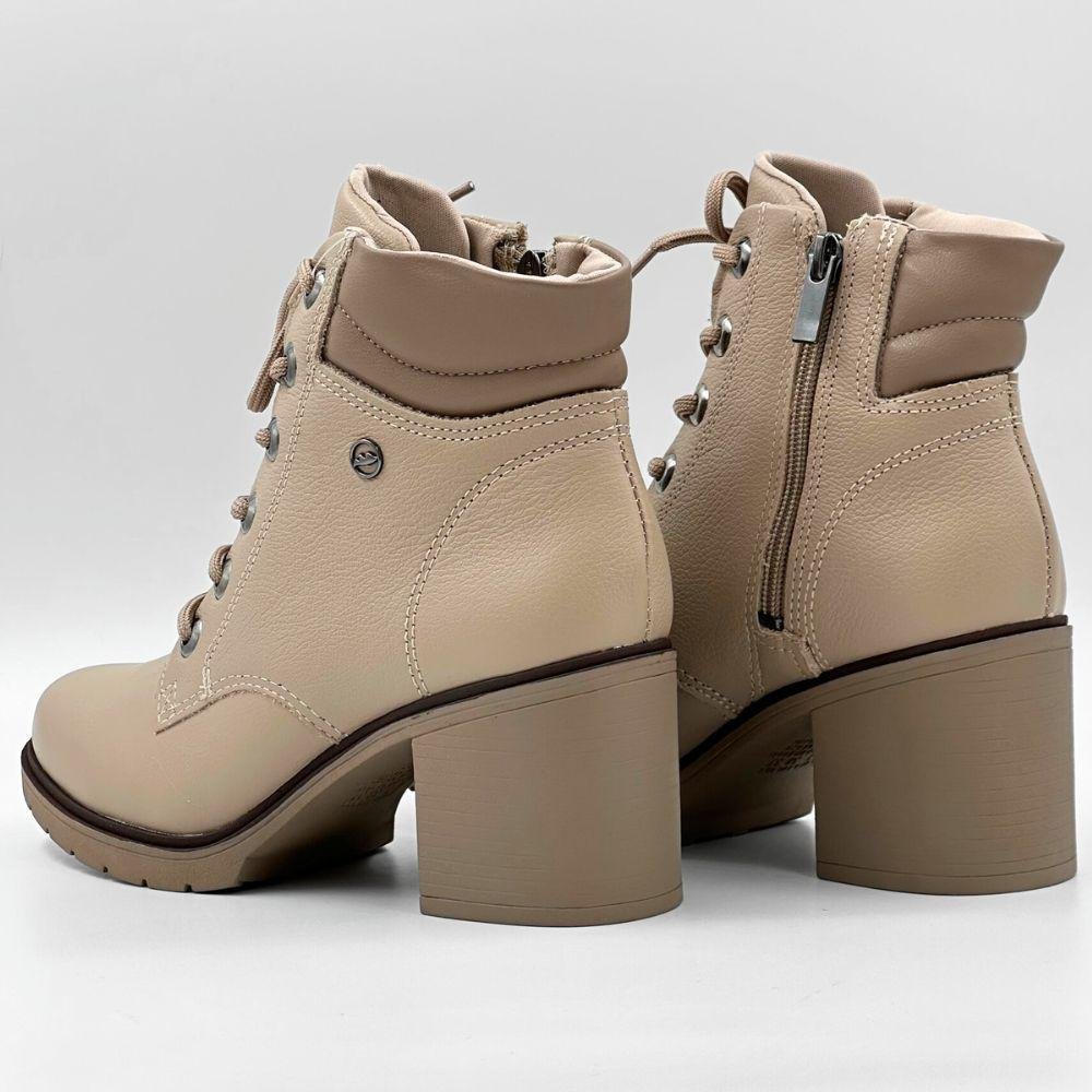 Coturno Dakota Salto Médio Bloco Feminina Capuccino/Titanium 3