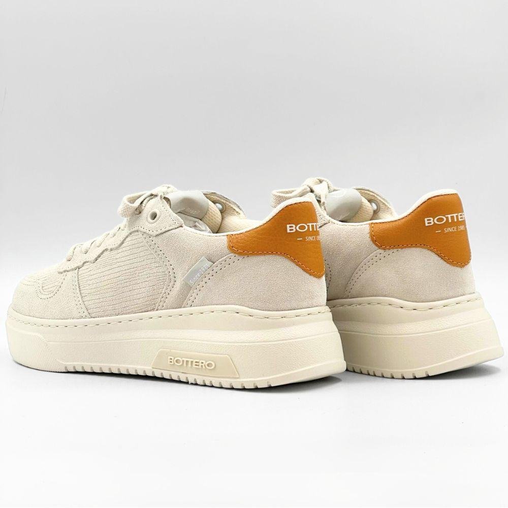Tênis Bottero Flatform Casual em Camurça Feminino Marfim/Mostarda 3