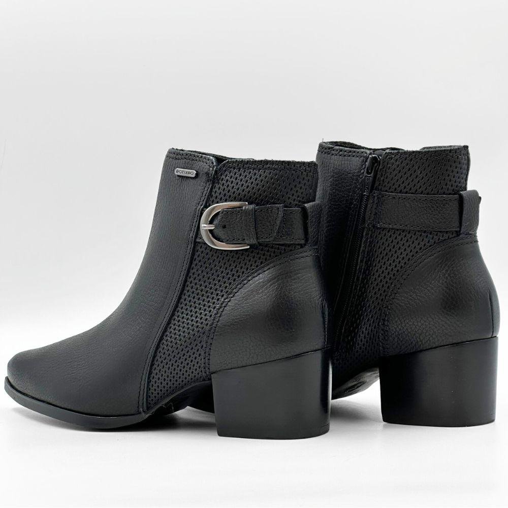 Bota Bottero Cano Curto Salto Médio Feminina Preto 3