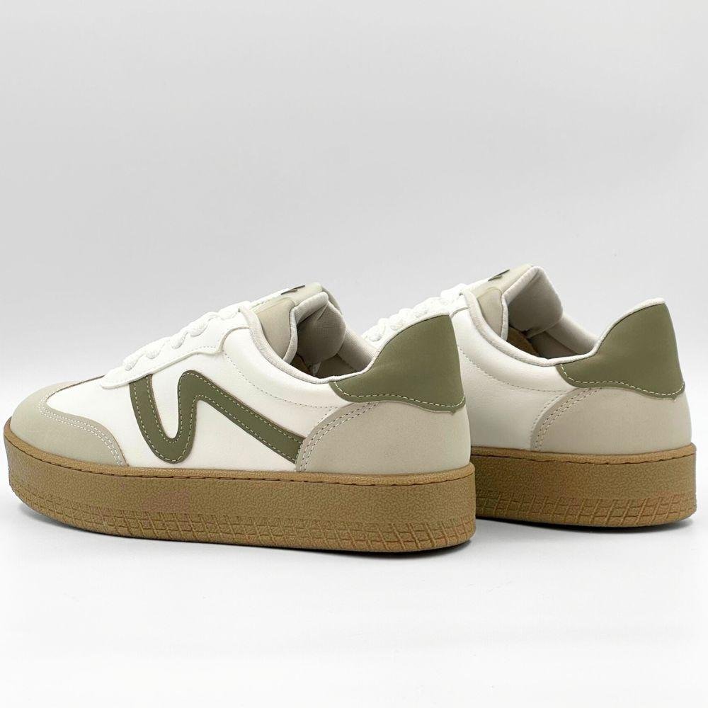 Tênis Via Marte Casual com Cadarço Feminino Basalto/Milk/Bosque 3