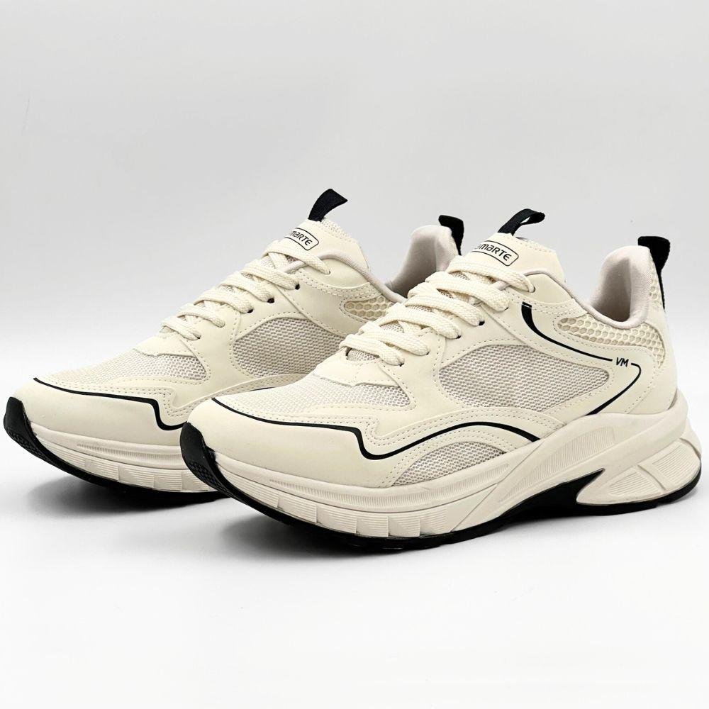 Tênis Via Marte Casual Flatform com Cadarço Feminino Marfim/Pinoli/Ginger 2