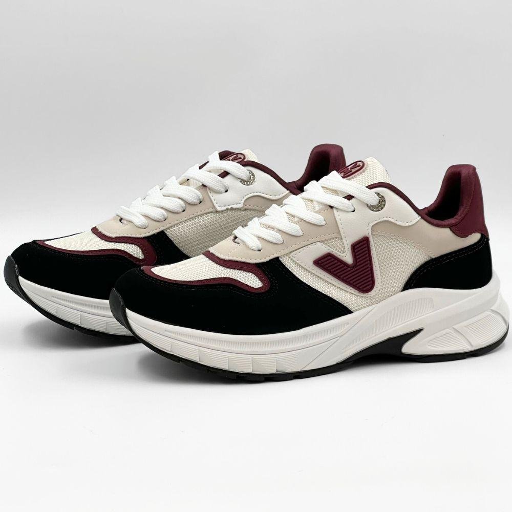 Tênis Via Marte Flatform com Cadarço Feminino Preto/Milk/Malbec 2