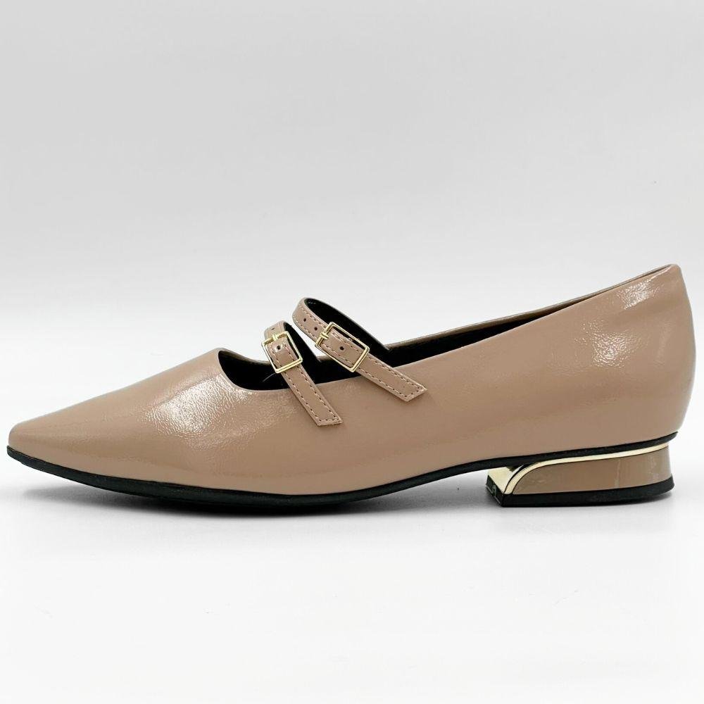 Sapatilha Piccadilly em Verniz Bico Fino com Fivelas Feminina Fendi 1