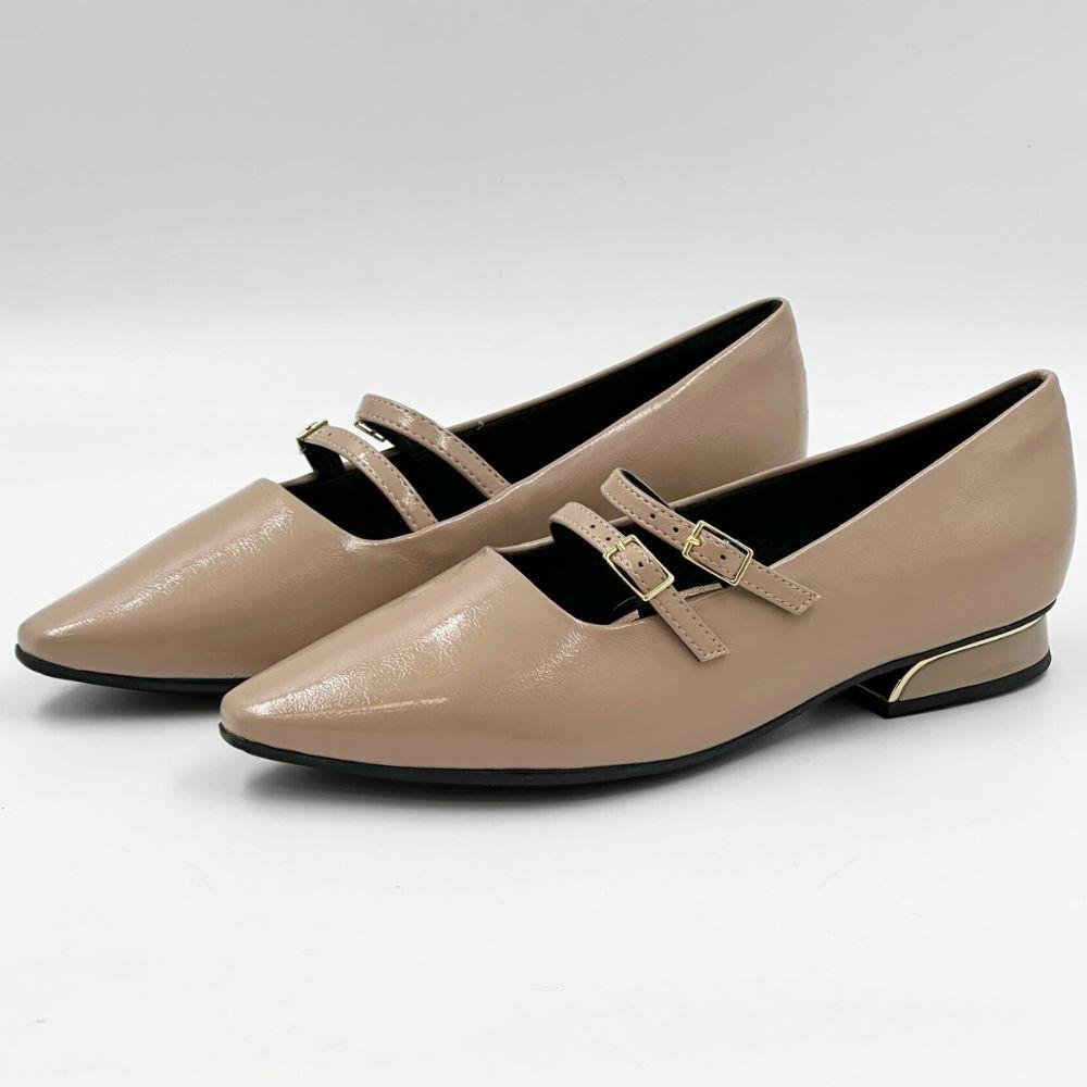 Sapatilha Piccadilly em Verniz Bico Fino com Fivelas Feminina Fendi 2