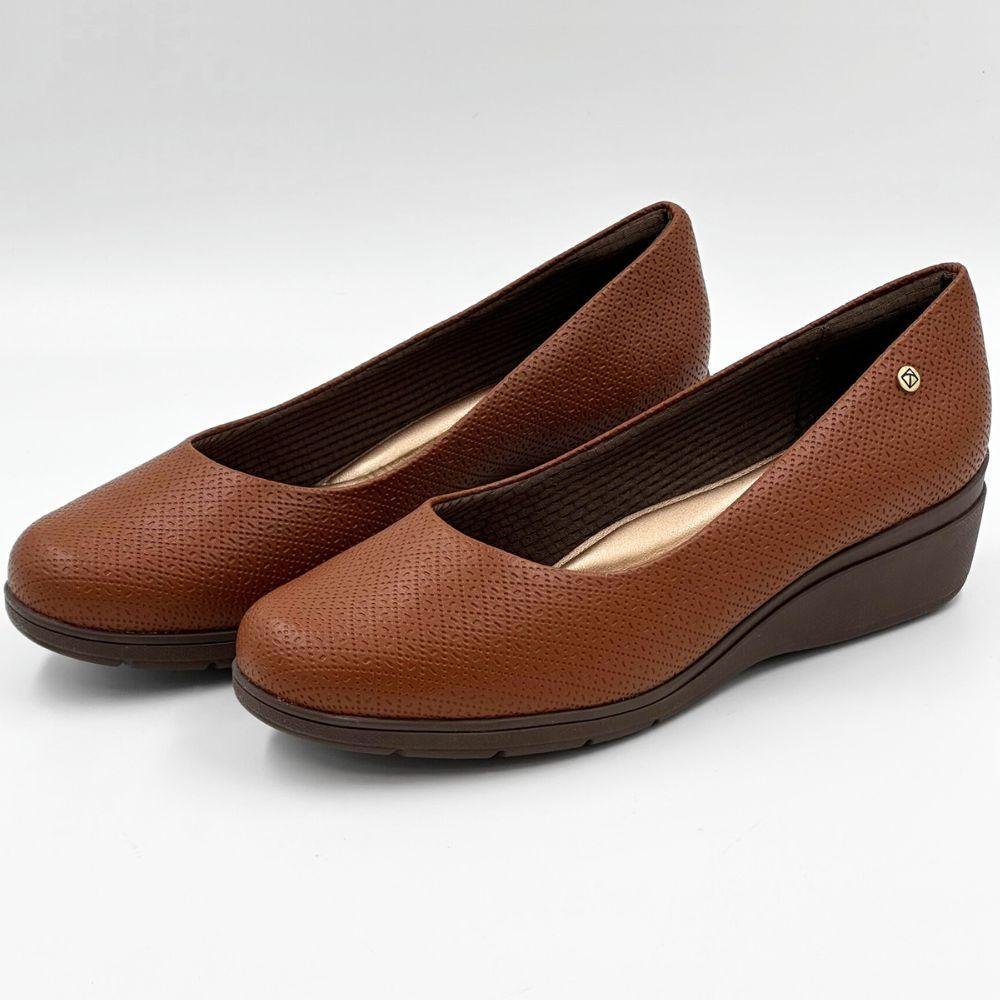 Sapato Piccadilly Anabela Feminino Marrom 2
