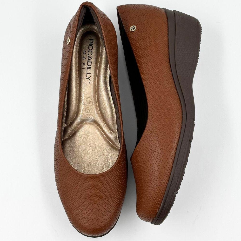 Sapato Piccadilly Anabela Feminino Marrom 4