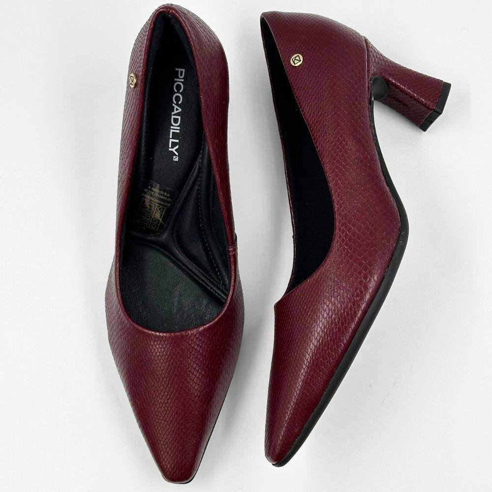 Sapato Piccadilly Salto Médio Taça Bico Fino Feminino 4