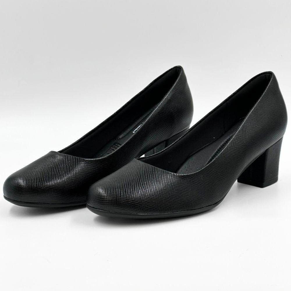Sapato Piccadilly Salto Médio Bico Redondo Feminino Preto 2