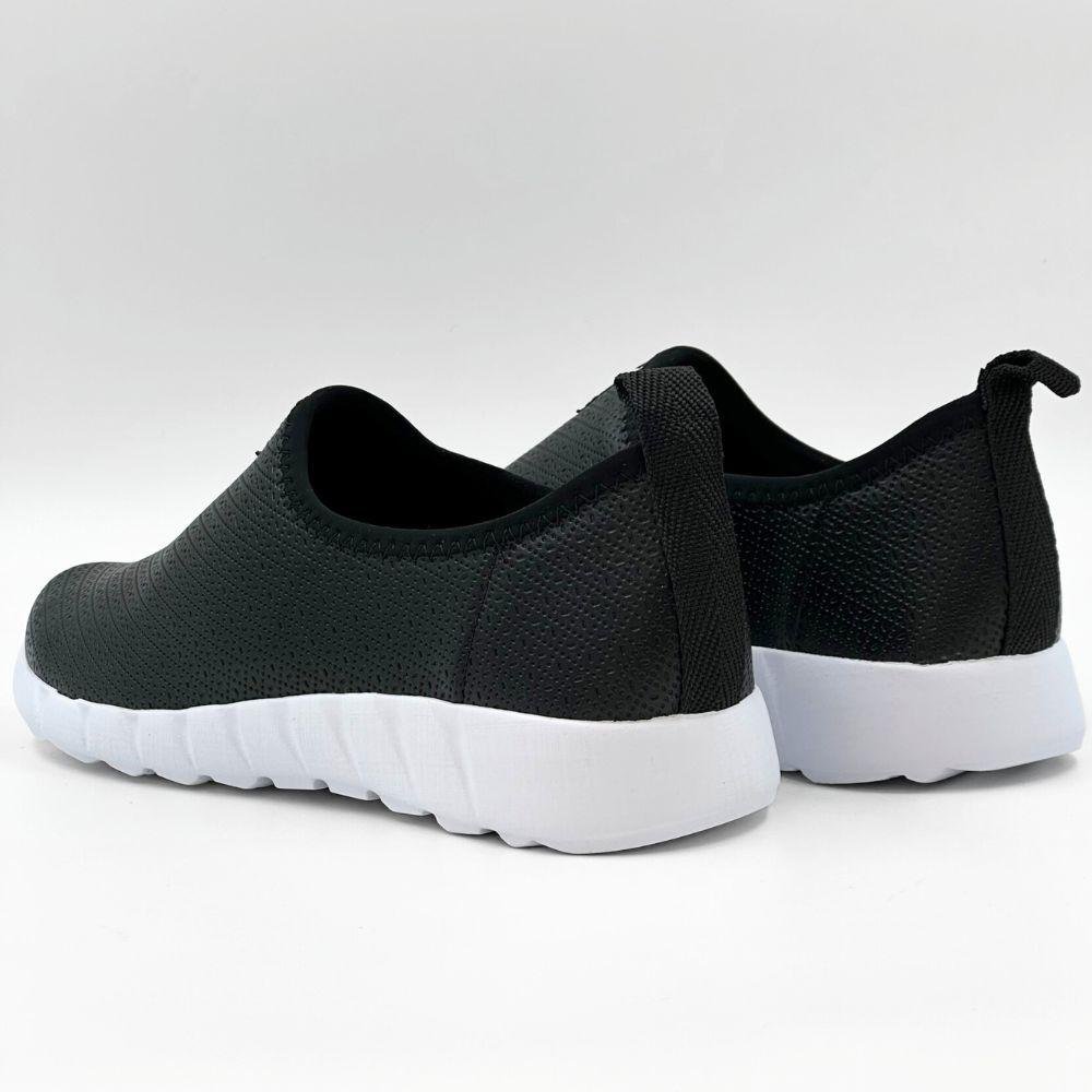 Tênis Piccadilly Casual Slip Feminino Preto/Branco 3