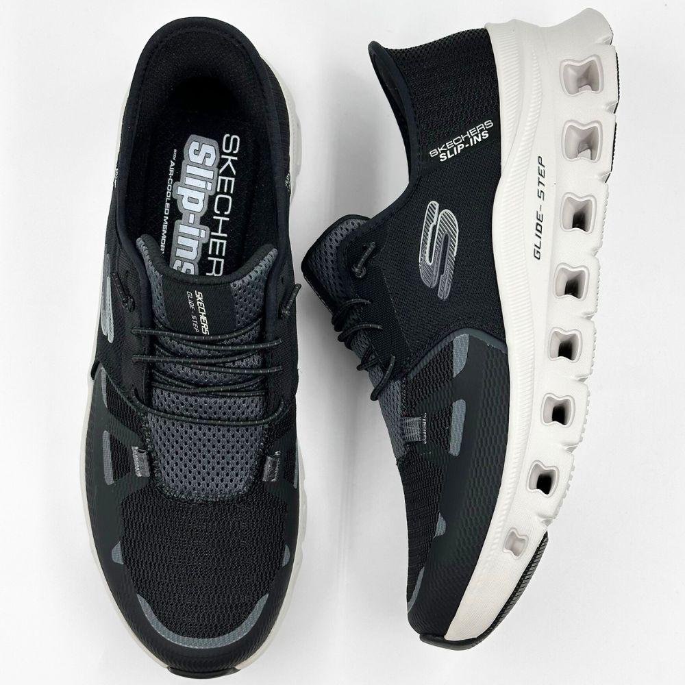 Tênis Skechers Esportivo Glide-Step Pro Masculino Preto/Branco 4