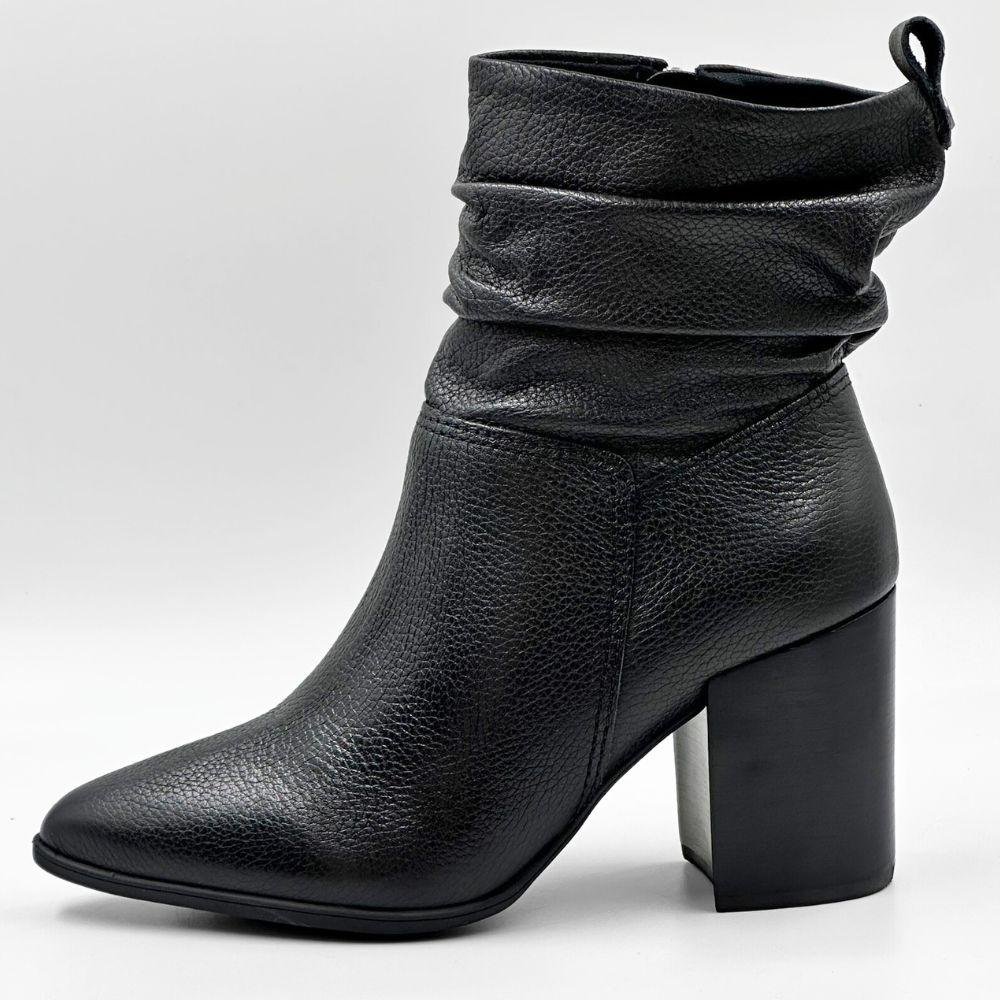 Bota Bottero Cano Curto Salto Alto Feminina Preto 1