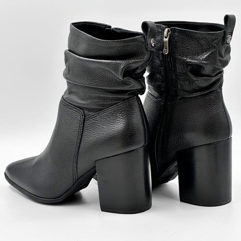 Bota Bottero Cano Curto Salto Alto Feminina Preto 3