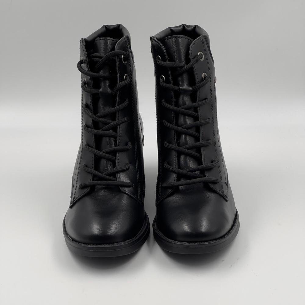 Coturno Via Marte Tratorado Salto Médio Feminino Preto 4