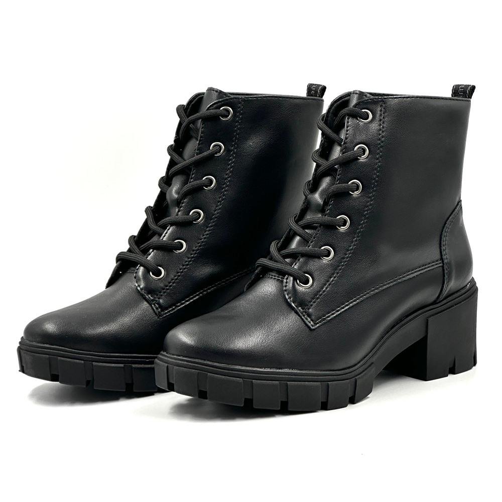 Coturno Via Marte Tratorado Salto Médio Feminino