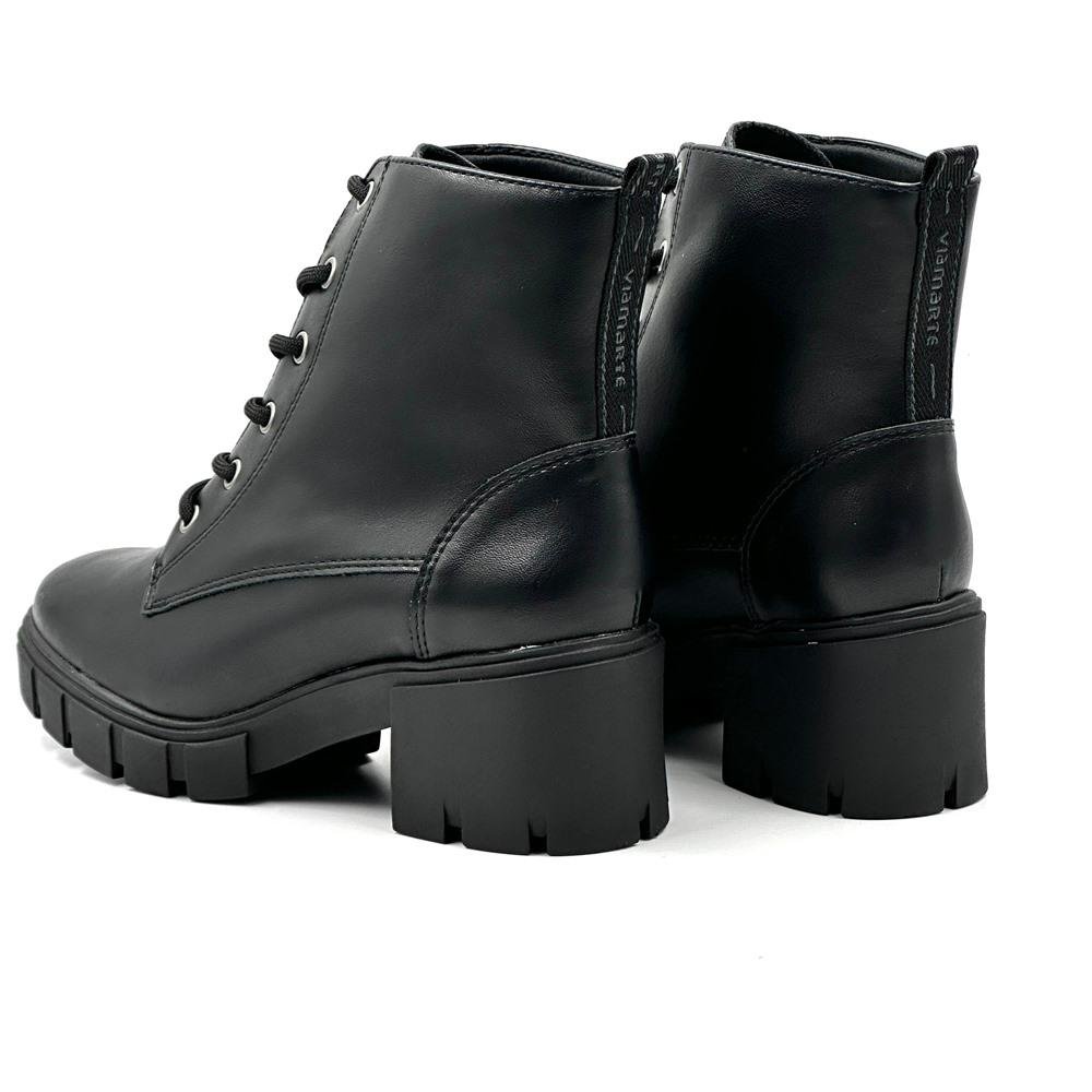 Coturno Via Marte Tratorado Salto Médio Feminino Preto 3