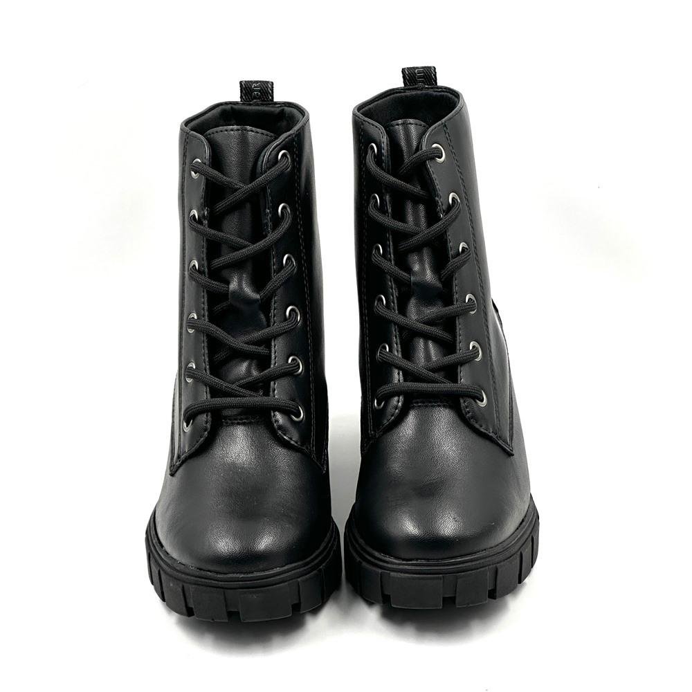 Coturno Via Marte Tratorado Salto Médio Feminino Preto 4