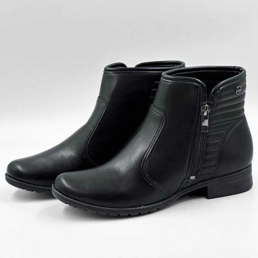 Bota Dakota Cano Curto Salto Baixo Feminina Preto 2