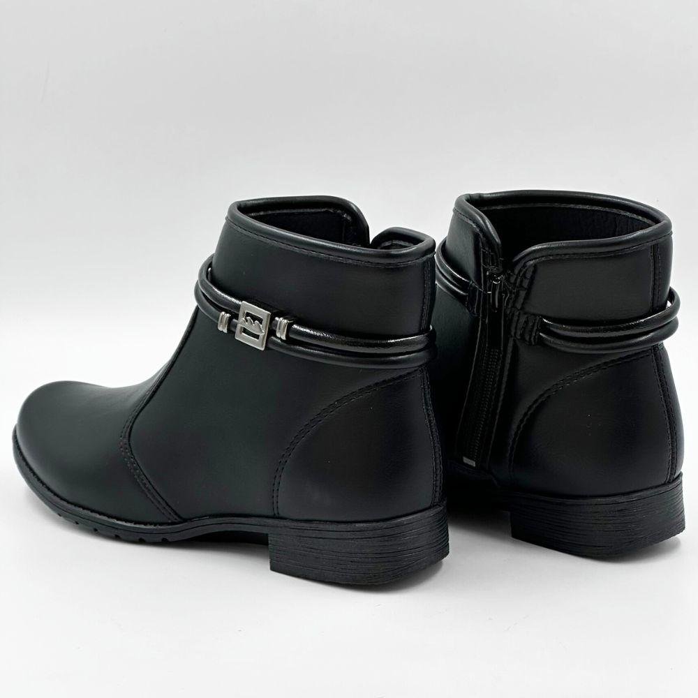 Bota Dakota Salto Baixo Cano Curto Feminina Preto 3