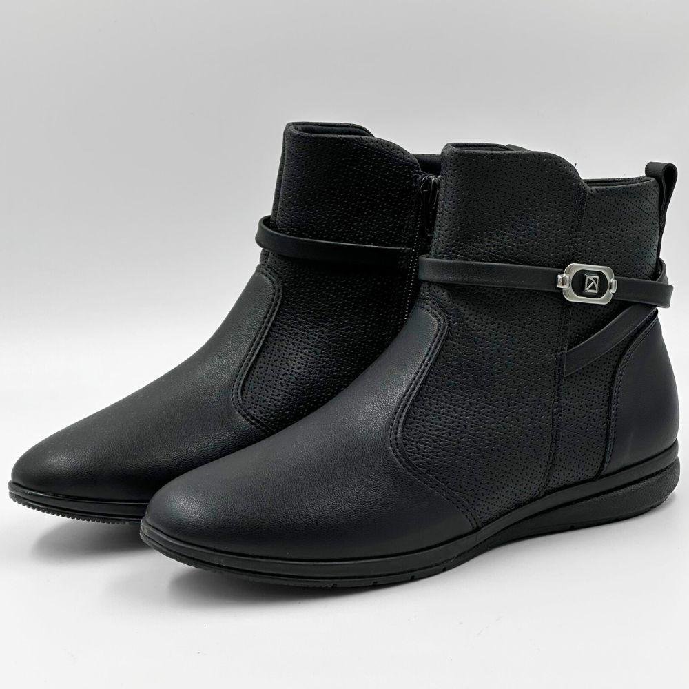 Bota Piccadilly Anabela Cano Curto Feminina Preto 2