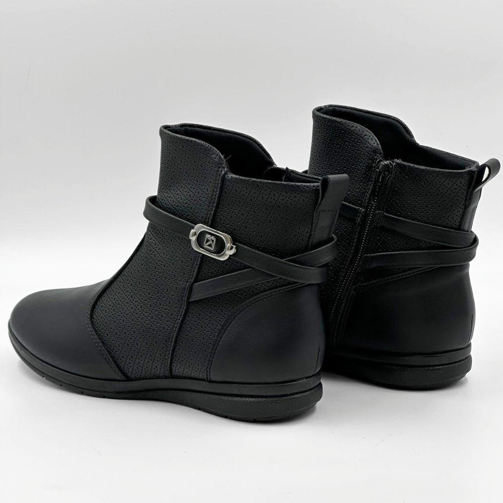 Bota Piccadilly Anabela Cano Curto Feminina Preto 3