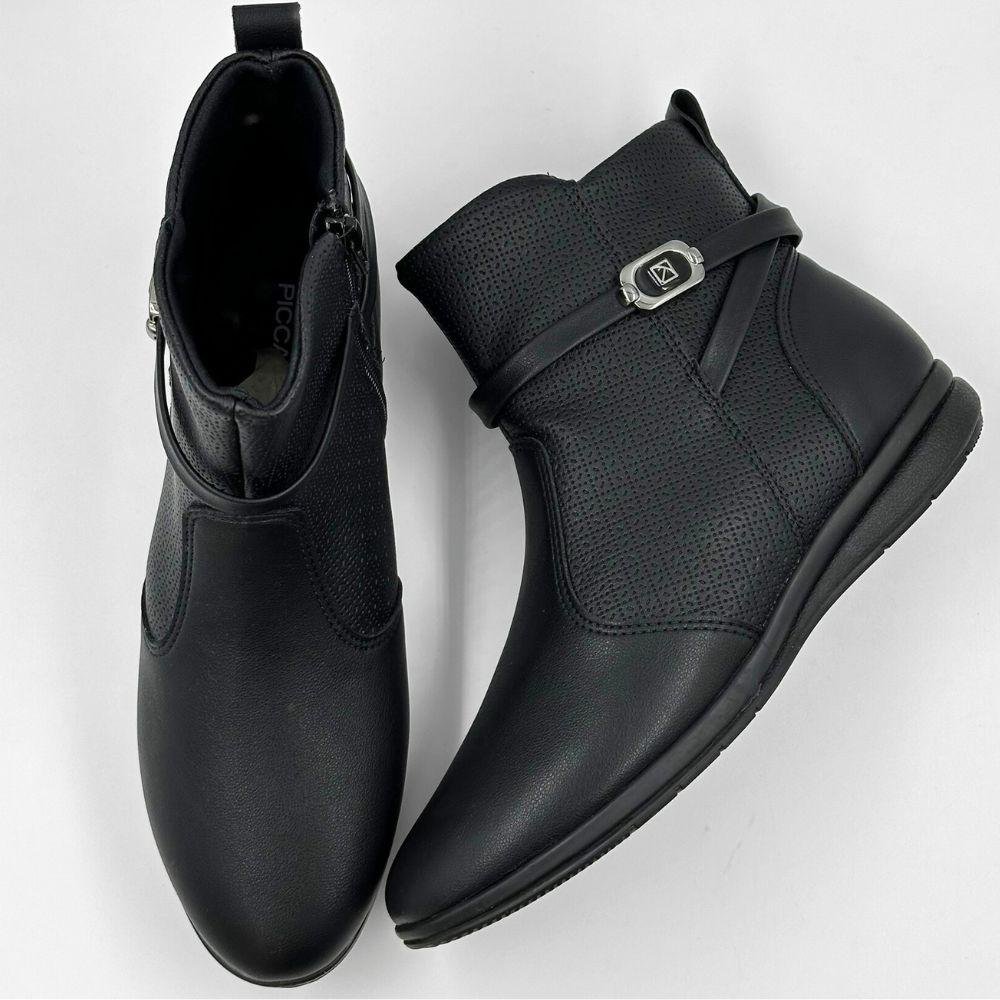 Bota Piccadilly Anabela Cano Curto Feminina Preto 4