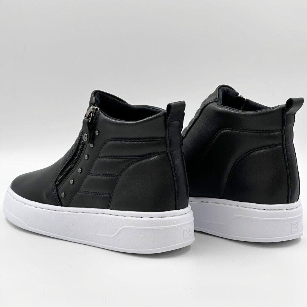 Tênis Piccadilly Casual Botinha Feminino Preto/Branco 3