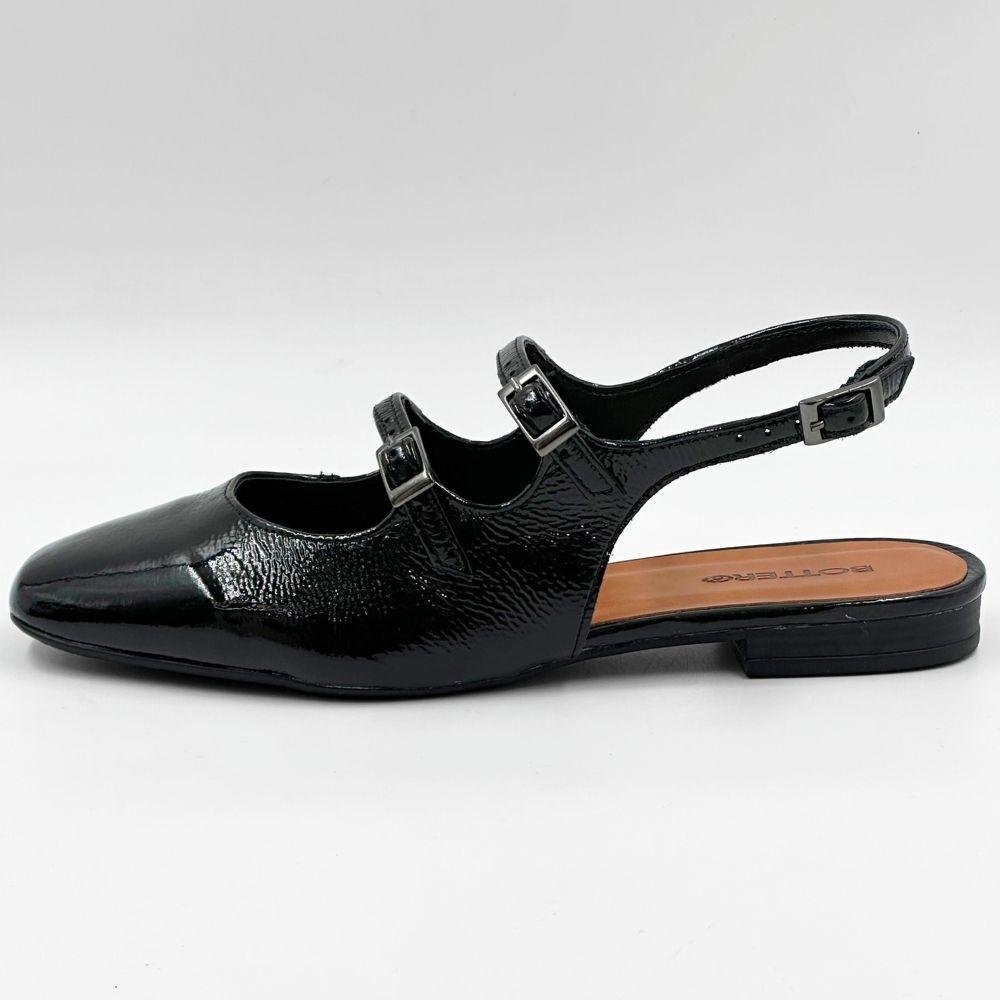 Sapato Bottero Slingback em Verniz Salto Baixo Feminino