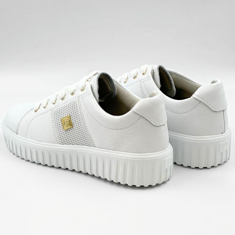 Tênis Pegada Flatform Casual com Cadarço Feminino Branco 3
