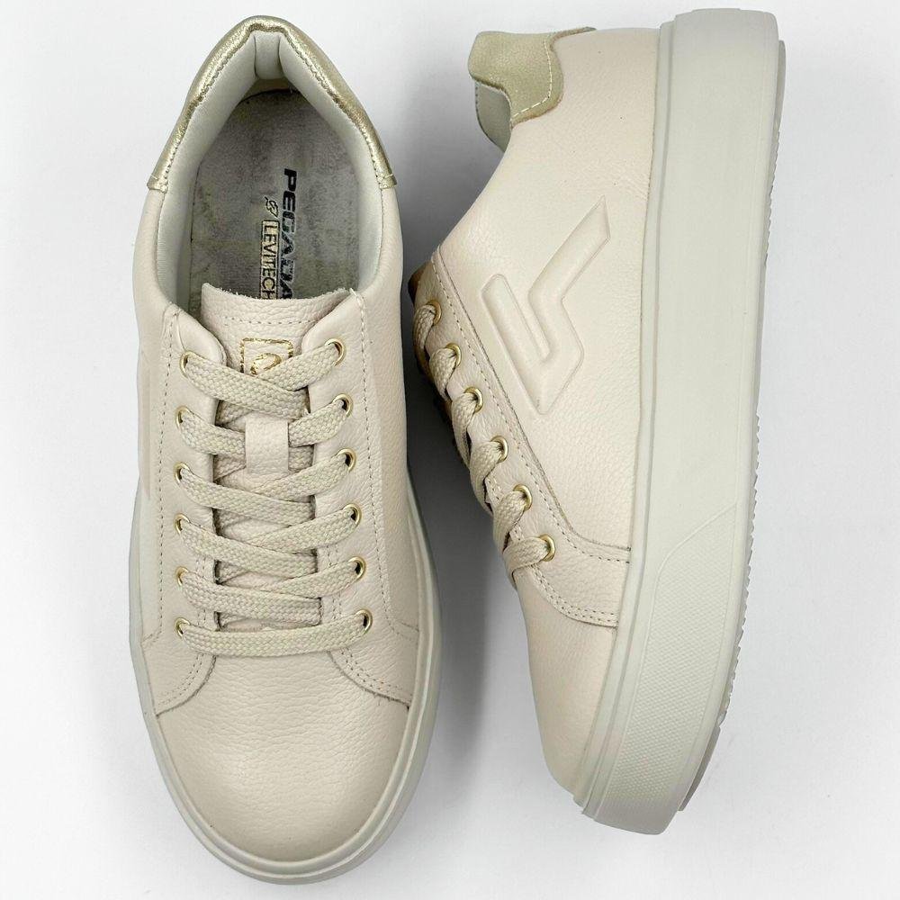 Tênis Pegada Casual Flatform com Cadarço Pegada Bege 4