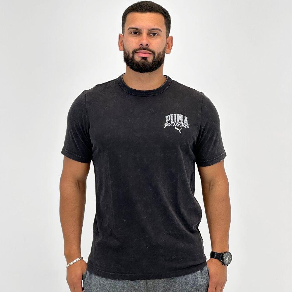 Camiseta Puma Class Washed Tee Manga Curta Masculina Preto 1