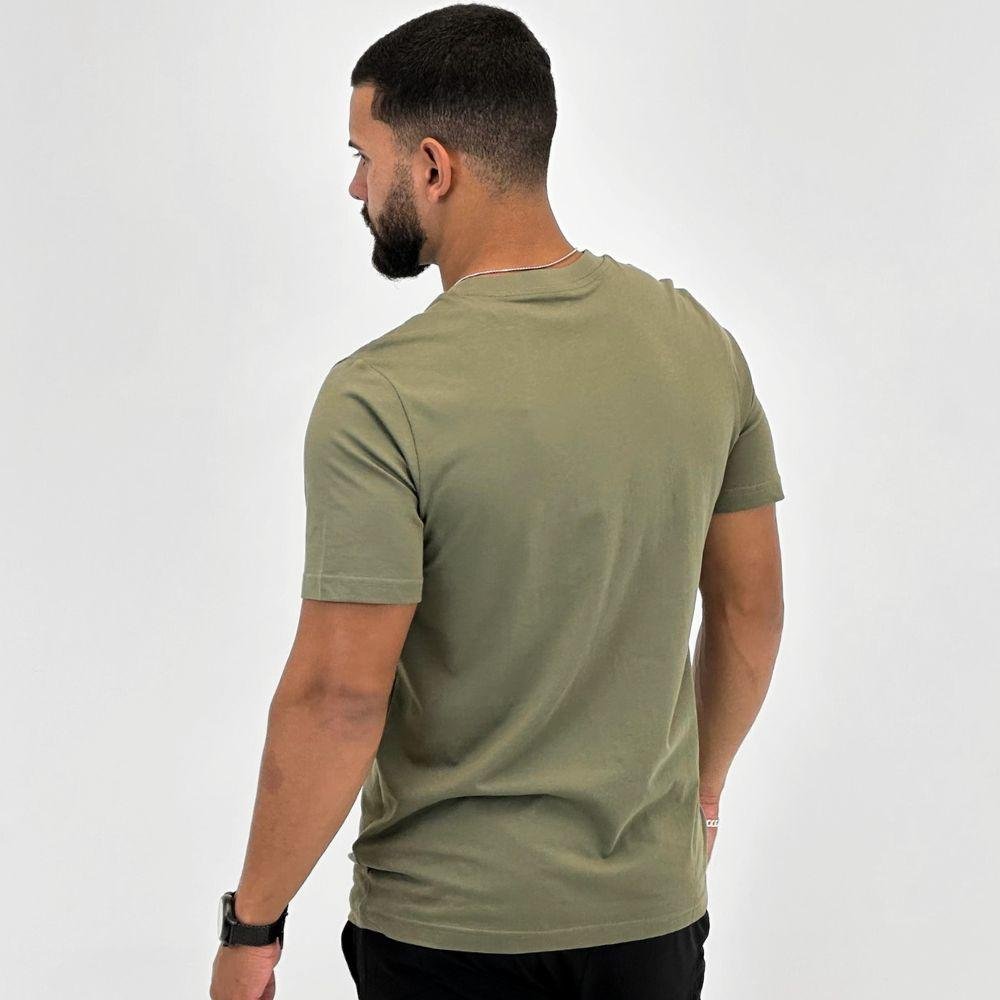 Camiseta Puma Manga Curta Color Logo Tee Masculina Verde Militar 3