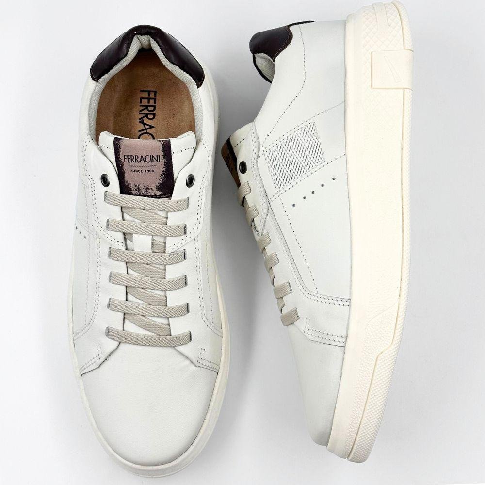 Sapatênis Ferracini Dream com Cadarço Elástico Masculino Off White 5