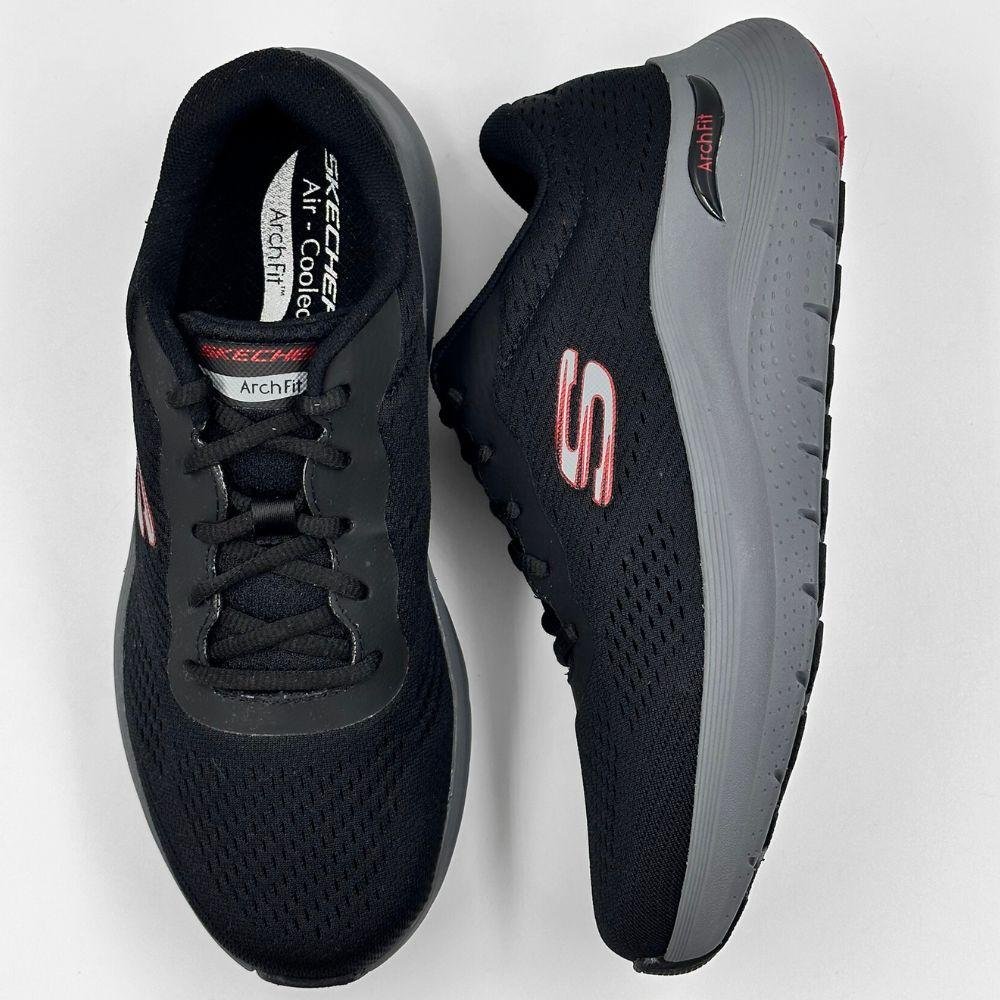 Tênis Skechers Esportivo Arch Fit 2.0 Masculino Preto/Cinza 5