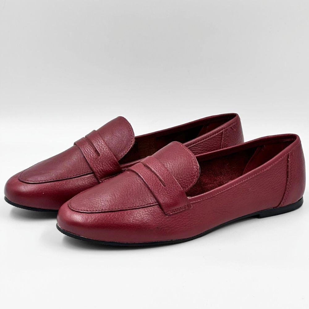 Sapatilha Bottero Bico Redondo Feminina Bordô 2