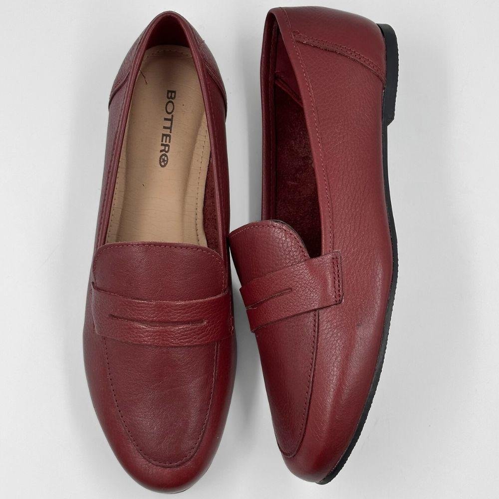 Sapatilha Bottero Bico Redondo Feminina Bordô 4