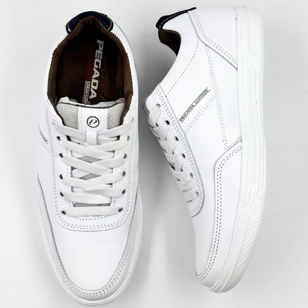 Sapatênis Pegada com Cadarço Elástico Masculino Branco 4