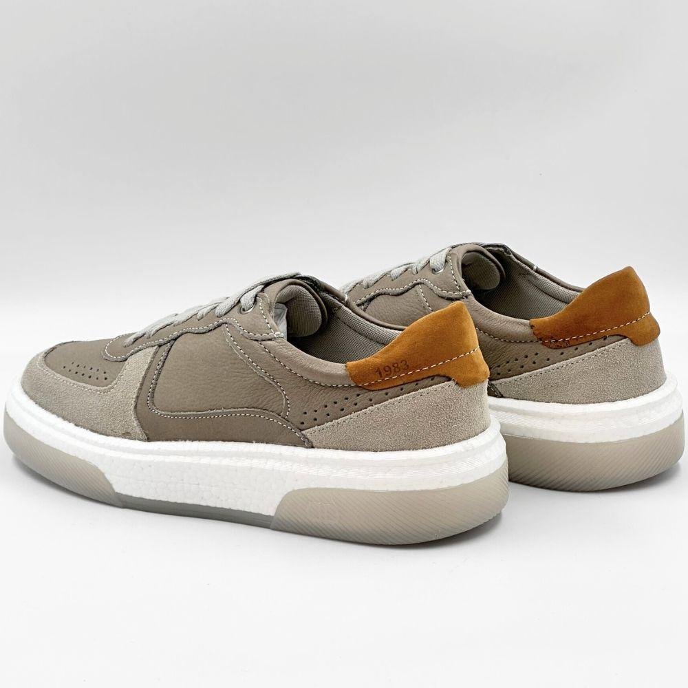 Sapatênis Democrata Beat Pulse com Cadarço Masculino Off White/Grey 3