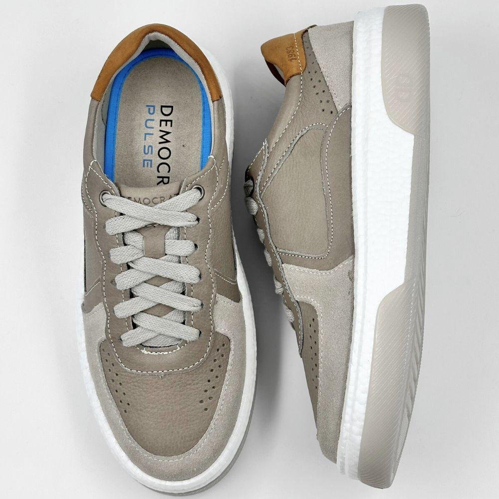 Sapatênis Democrata Beat Pulse com Cadarço Masculino Off White/Grey 4