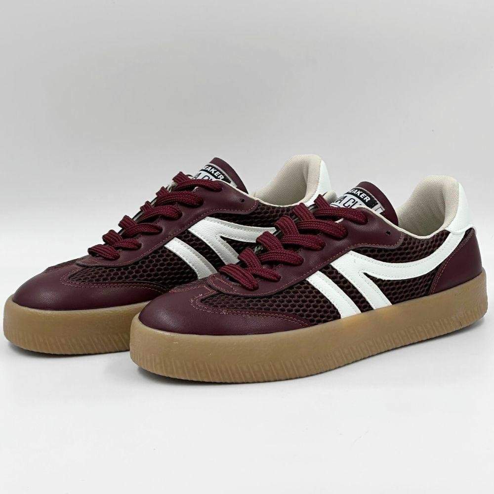 Tênis Sua Cia Flatform Casual em Napa Feminino Marrom/Branco 2