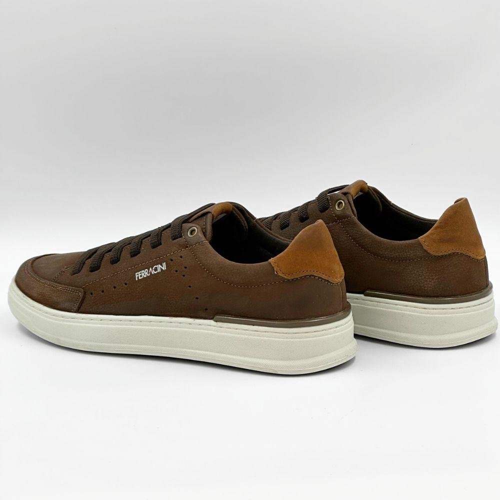 Sapatênis Ferracini Gold Nobuck com Cadarço Elástico Masculino Chocolate 3