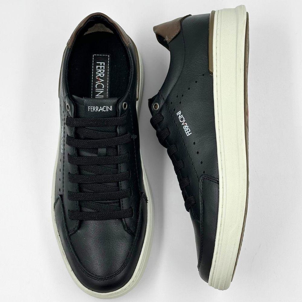 Sapatênis Ferracini Gold com Cadarço Elástico Masculino Preto 4