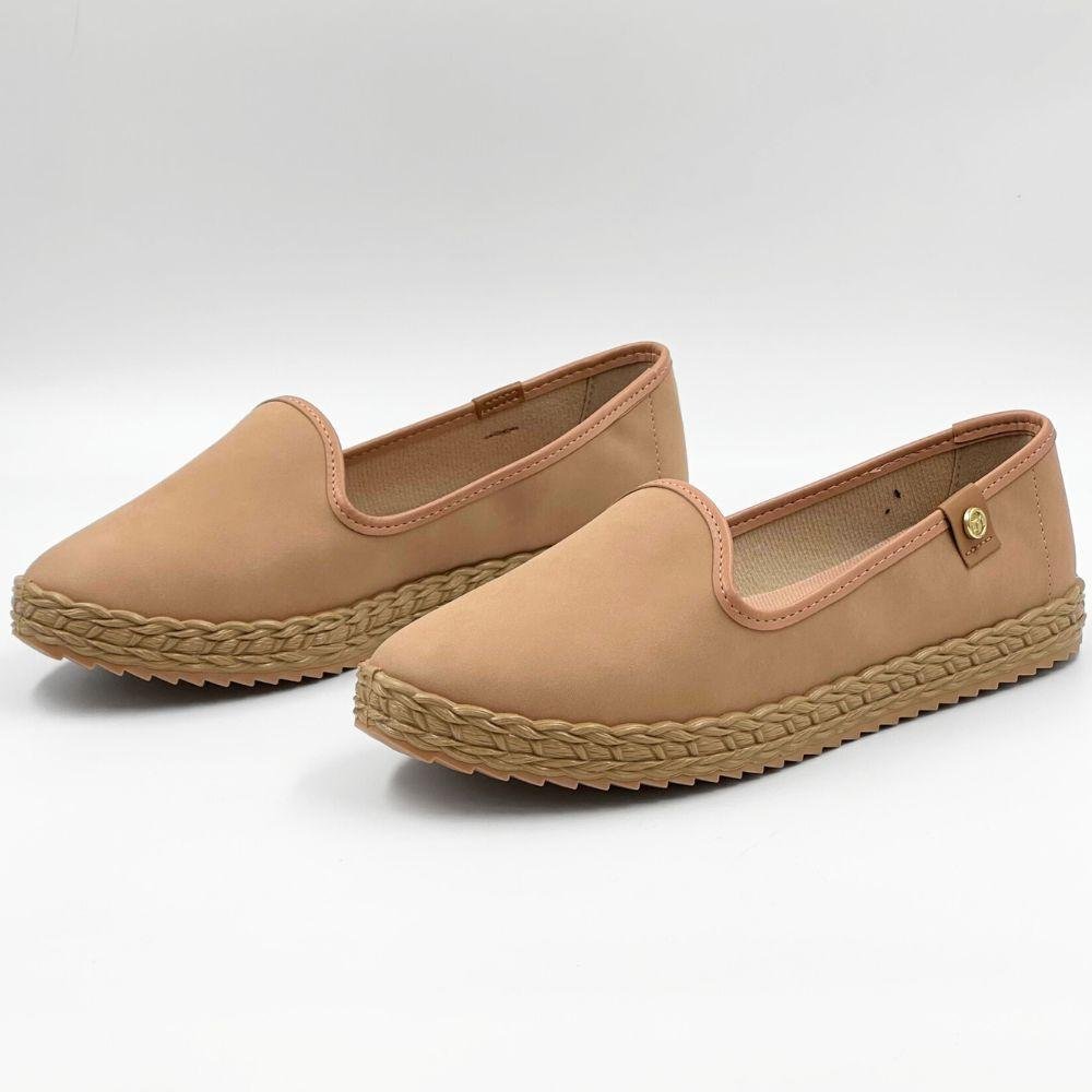 Sapatilha Moleca Bico Redondo Casual Feminina Nude 2