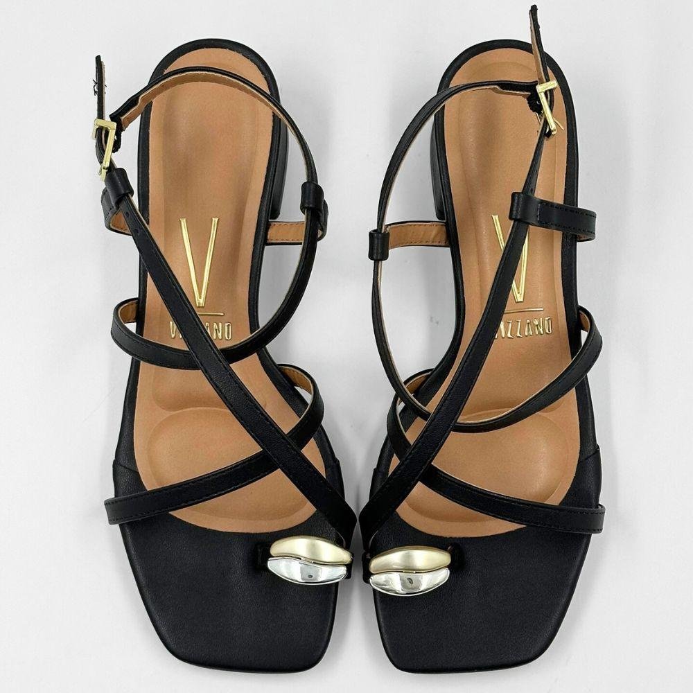 Sandália Vizzano Casual Salto Bloco Feminina Preto 4